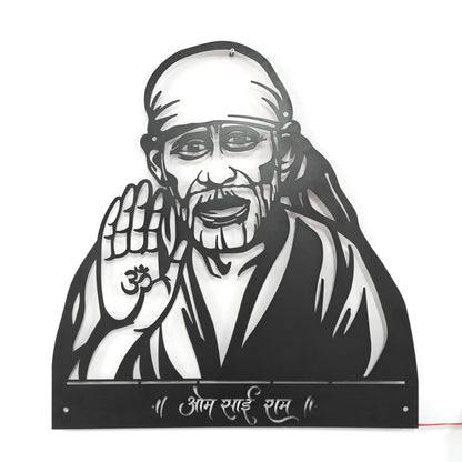 Om Sai Ram metal Wall art with LED Back light