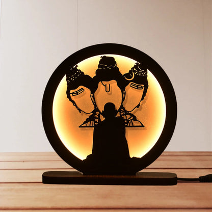 Swami Samarth and Guru Dattatraya Table Lamp